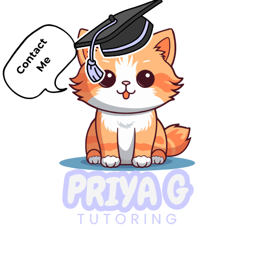 Illustration of a friendly cat wearing a tutor's hat